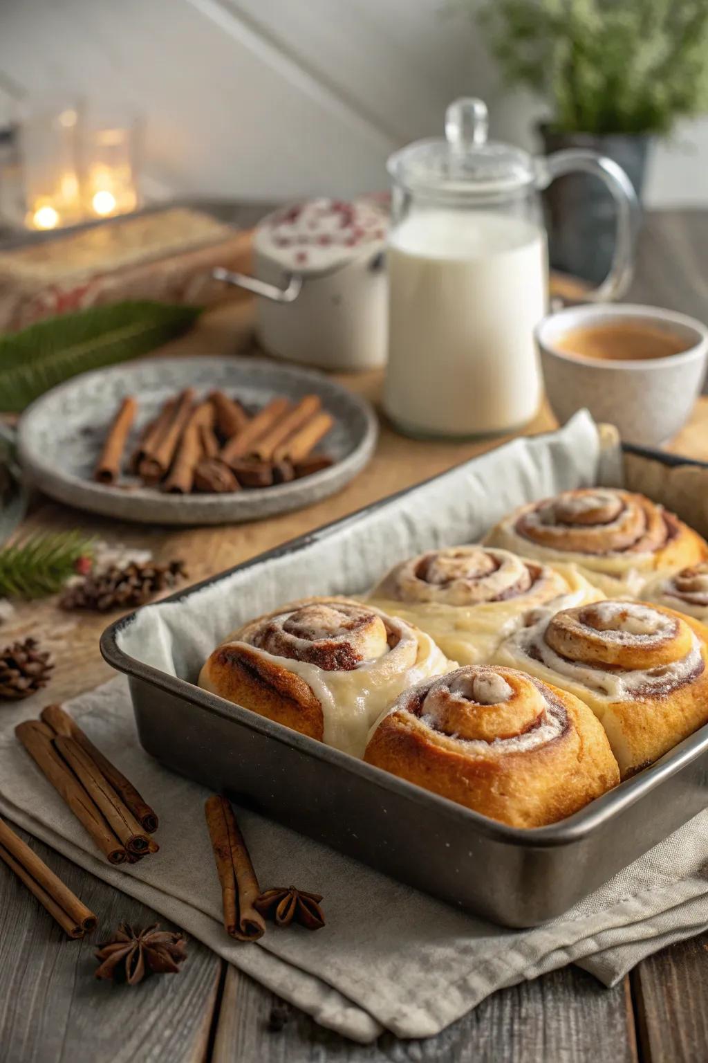 Spice rolls that are the epitome of brunch indulgence.
