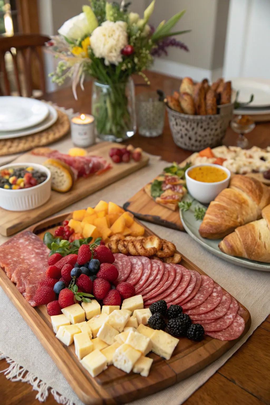 A cured meats platter is a sophisticated addition to your brunch.
