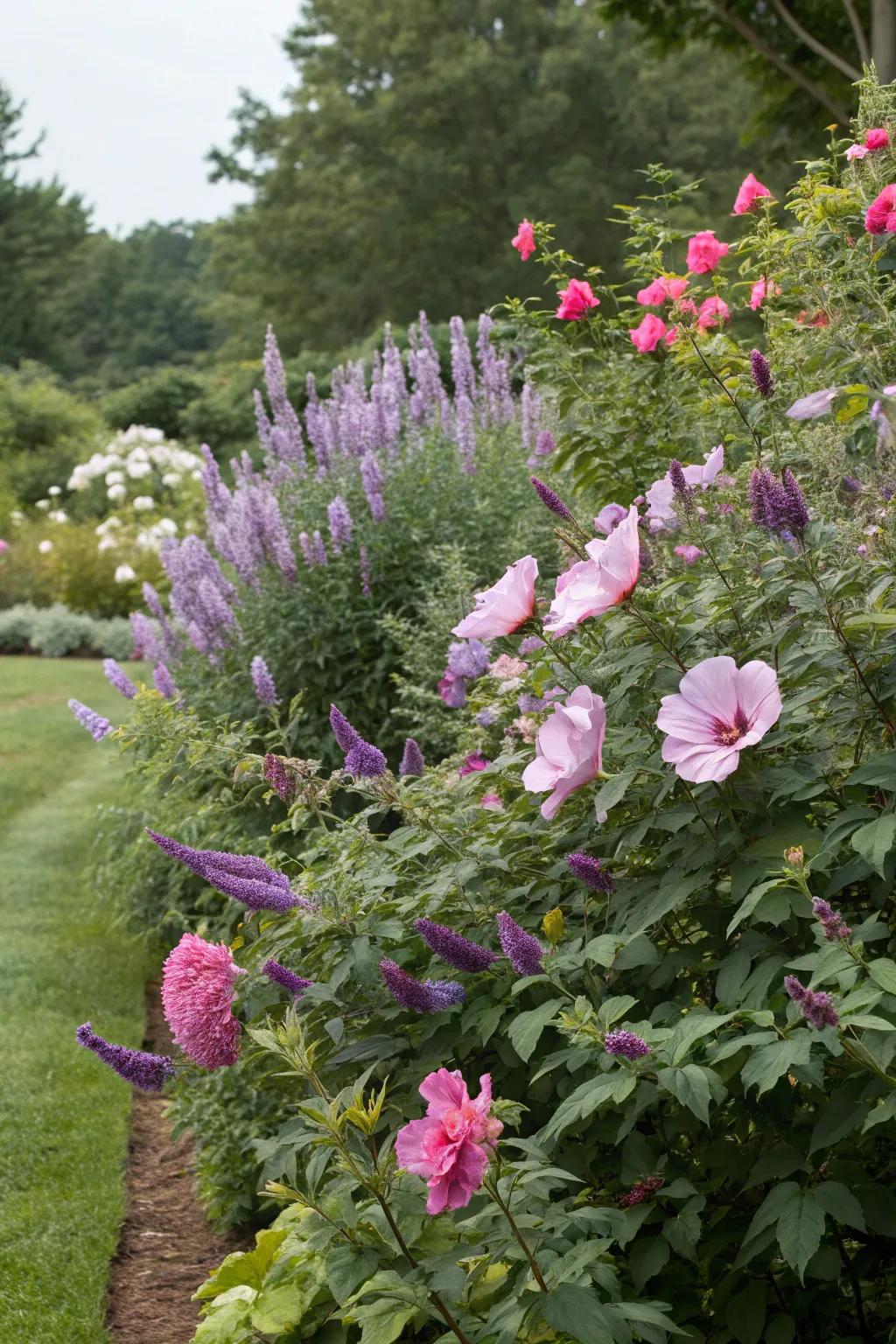 Tree Mallow adds a remarkable touch to the Flutterby Plant background.