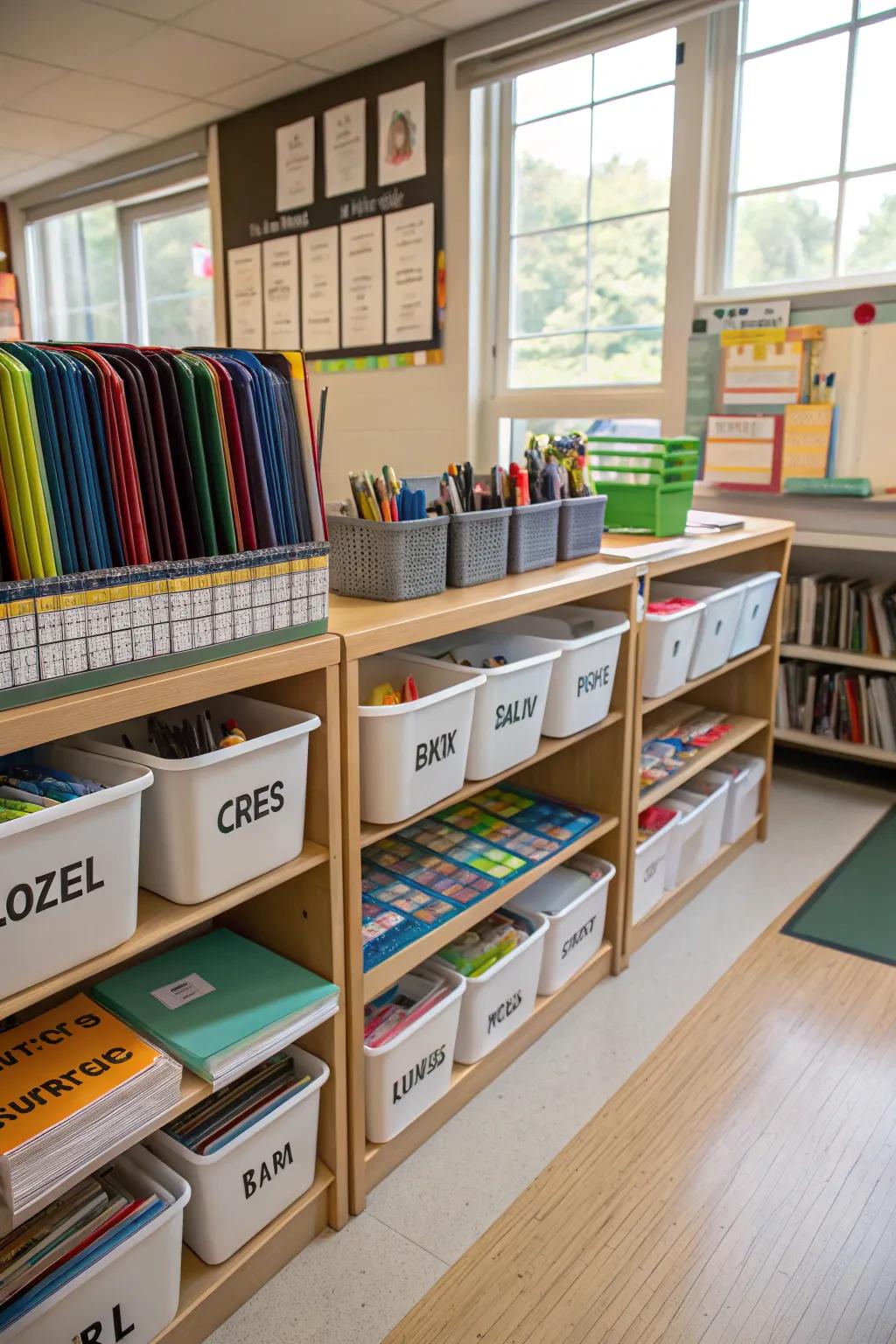 An organized classroom promotes a calm and focused learning environment.