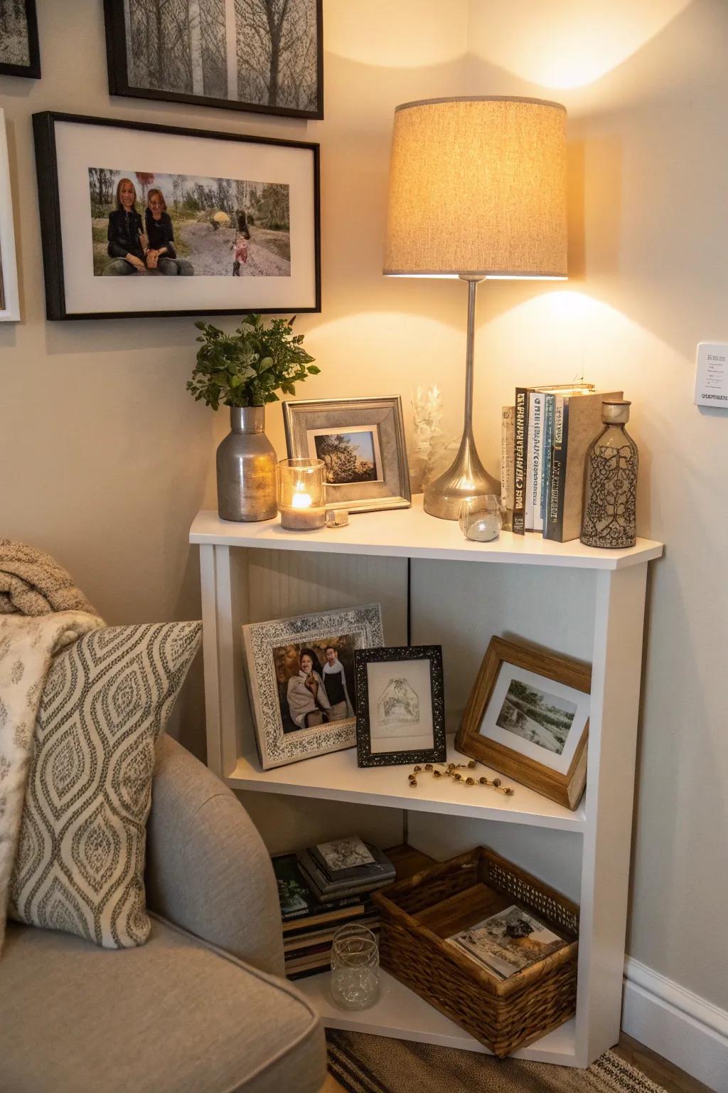 Make it personal with cherished mementos in your calming corner.