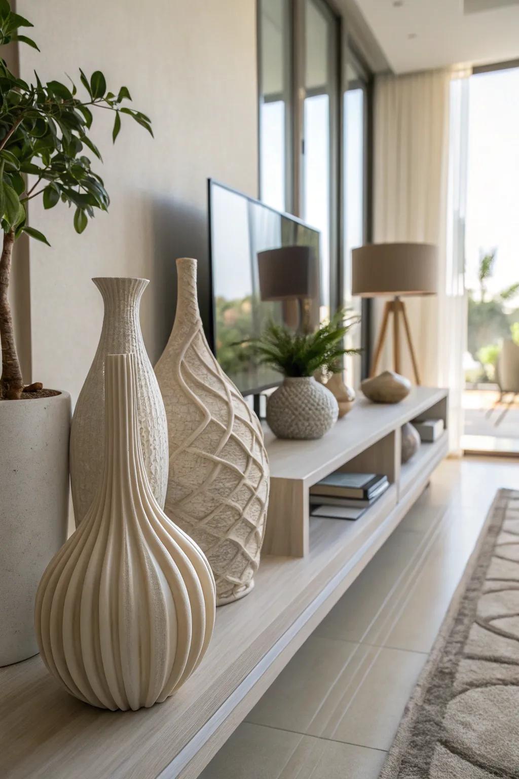 Embrace the natural world through ceramic pieces shaped organically.