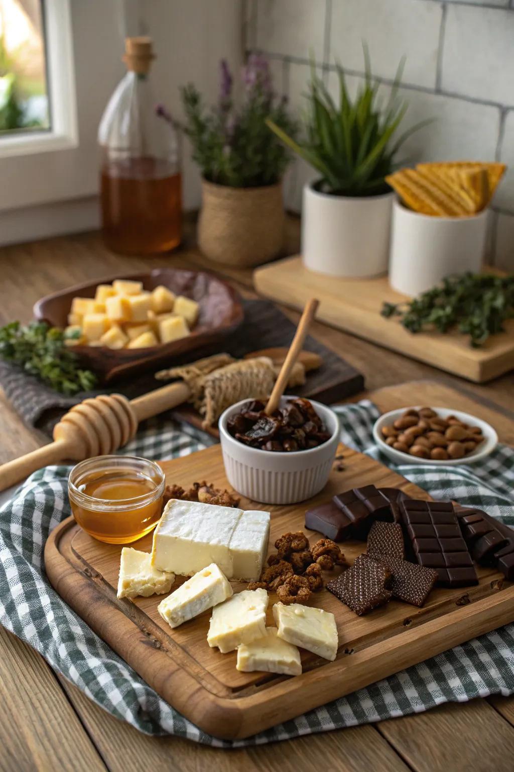 Sweet meets savory on this delightful board.