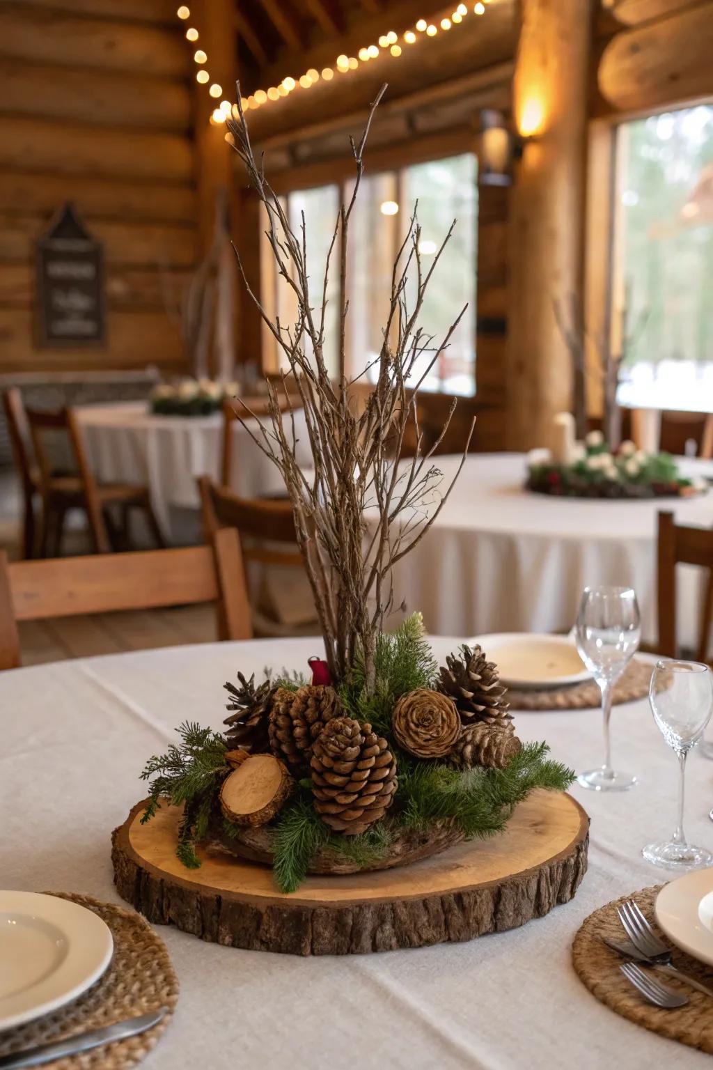 Bring the outdoors in using natural accents.