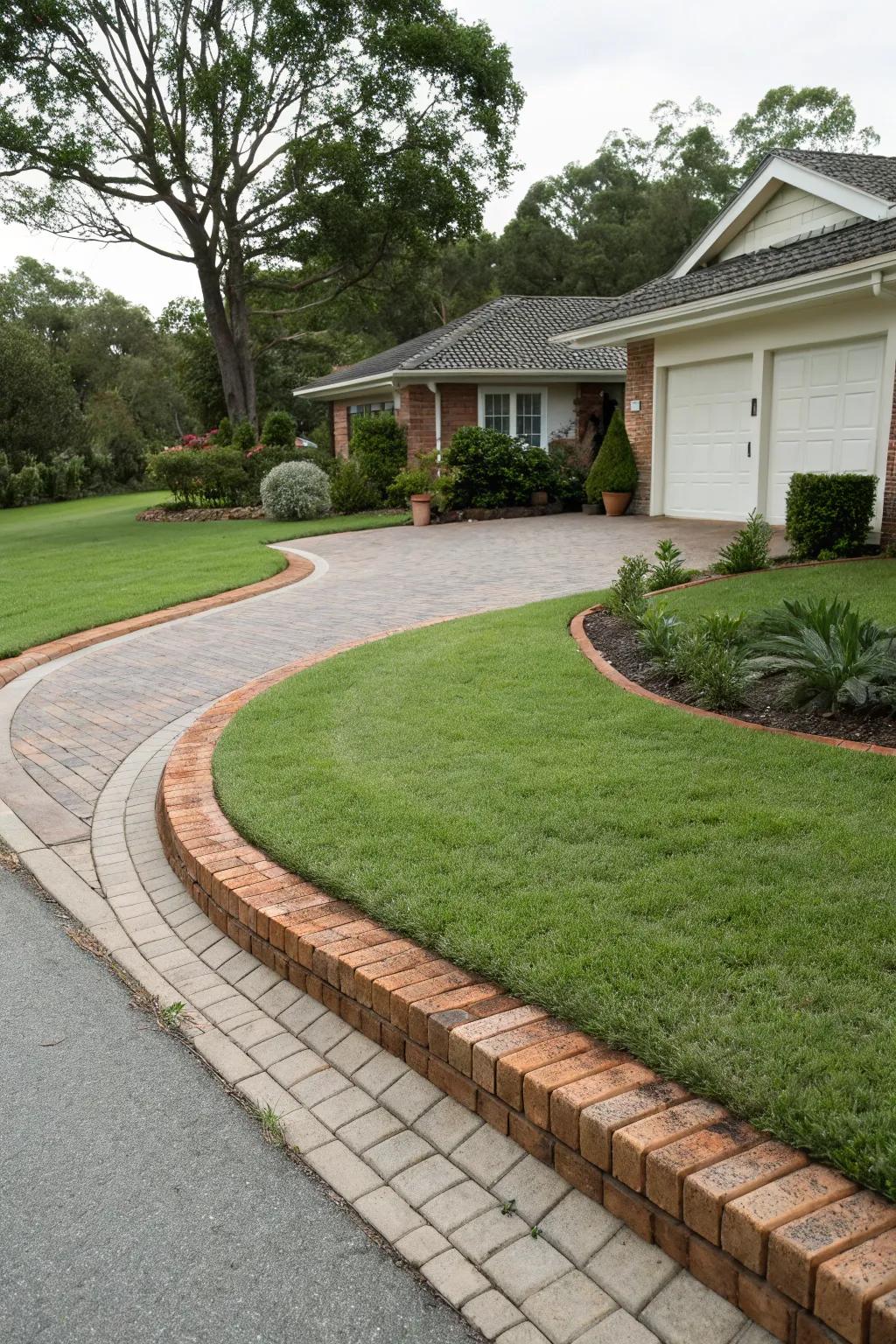 Decorative borders add definition and elegance to your driveway.
