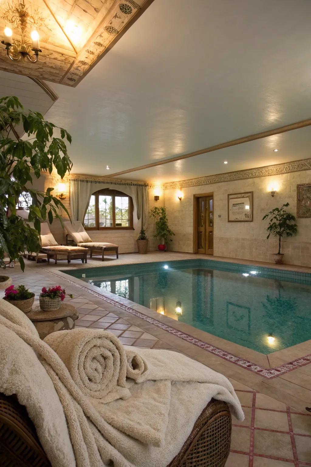 Turn your pool area into a warm and welcoming retreat.