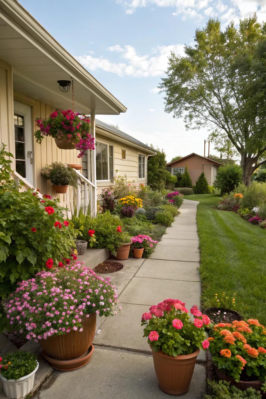 Container plants are adaptable and introduce instant charm.