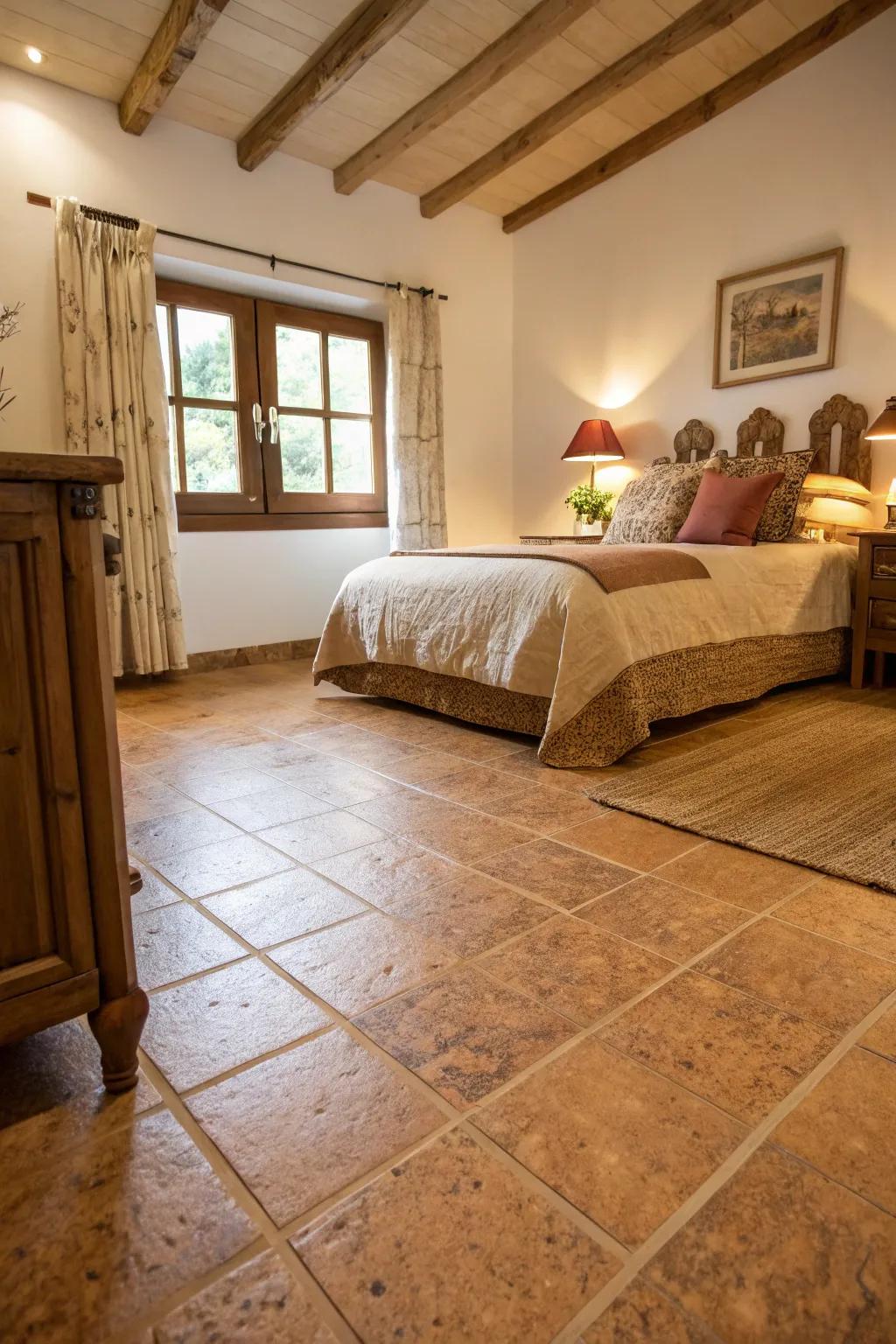 Plant-based flooring blends comfort with eco-conscious advantages.
