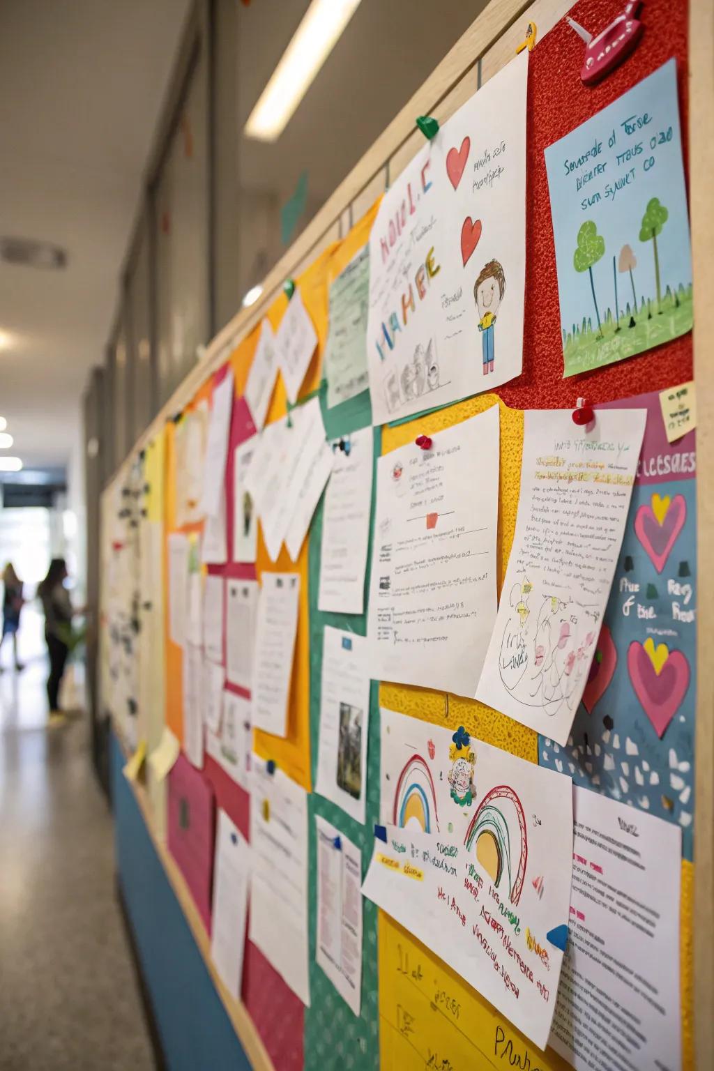 A community-enriched bulletin board featuring personal contributions.