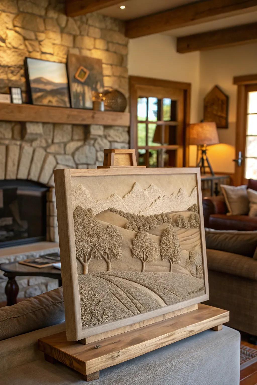 Patterned earth clay image, presenting a tranquil outlook of the countryside.