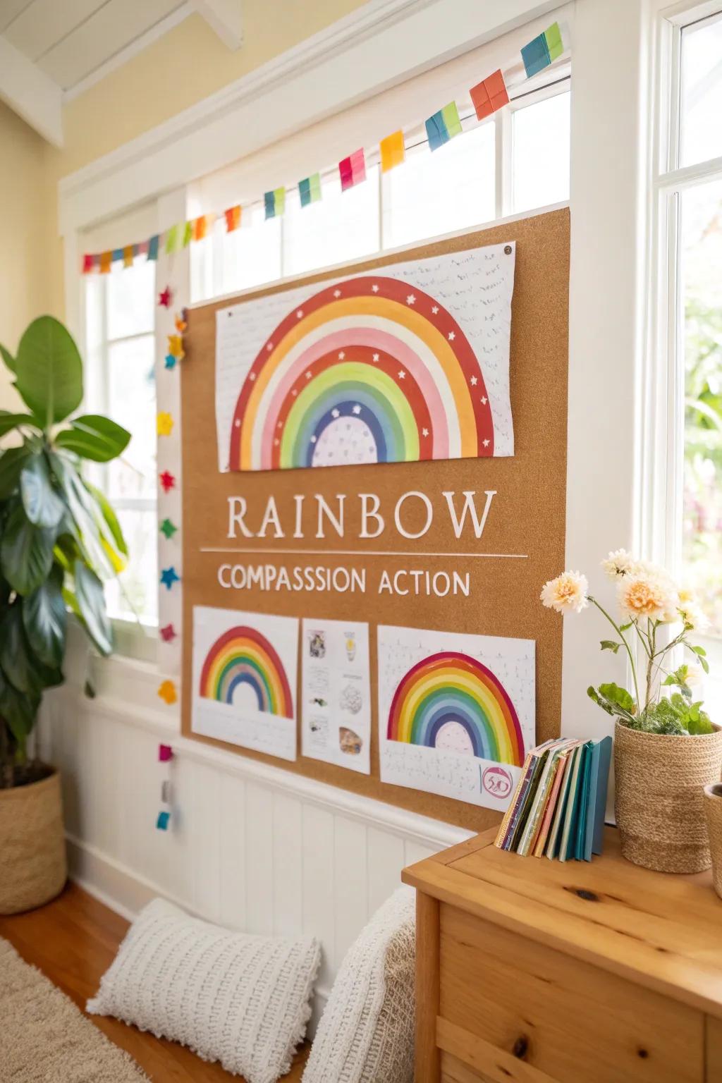 A prism of empathy displaying varied thoughtful actions.