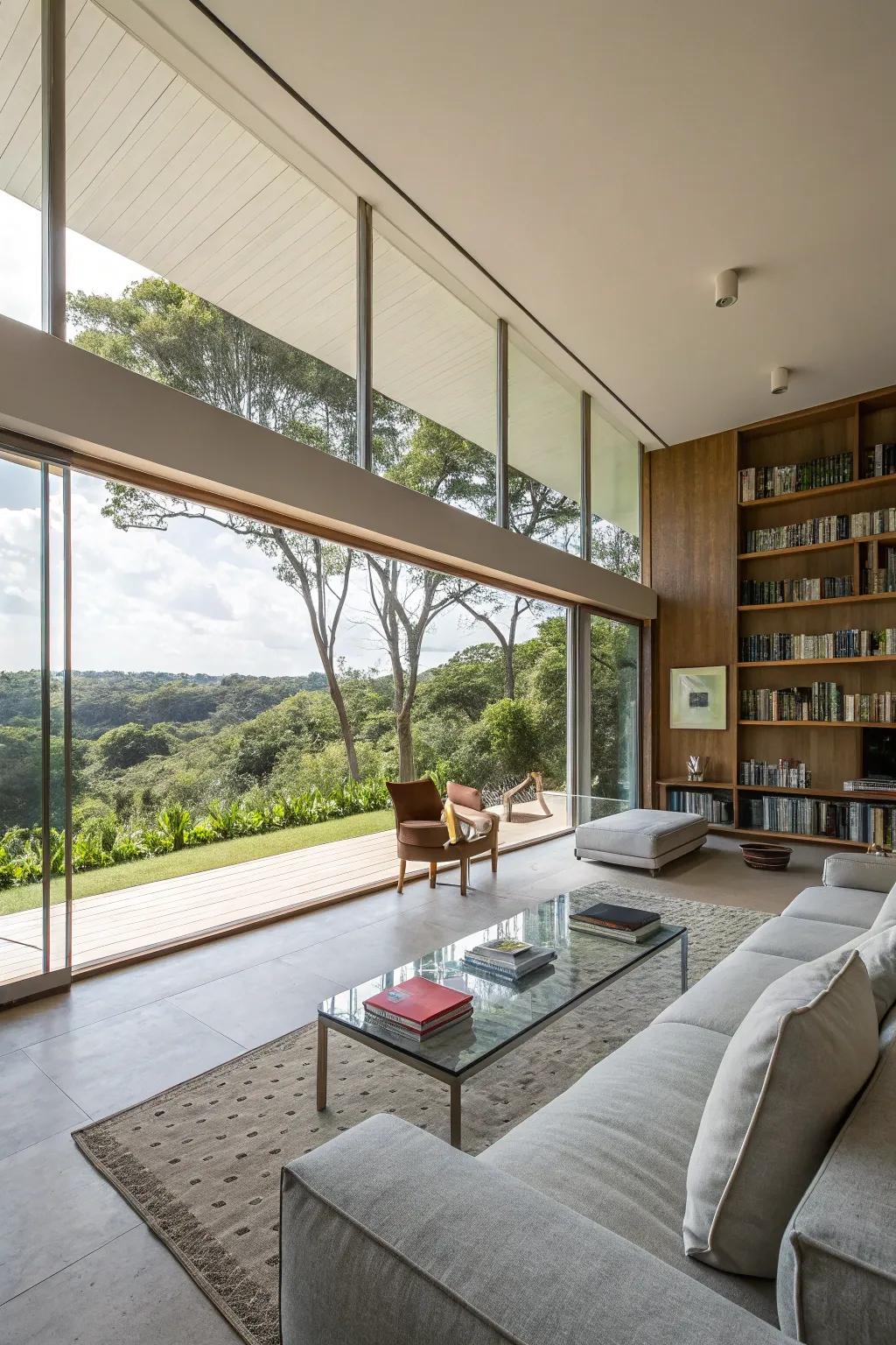 Open interiors enhance light and space.