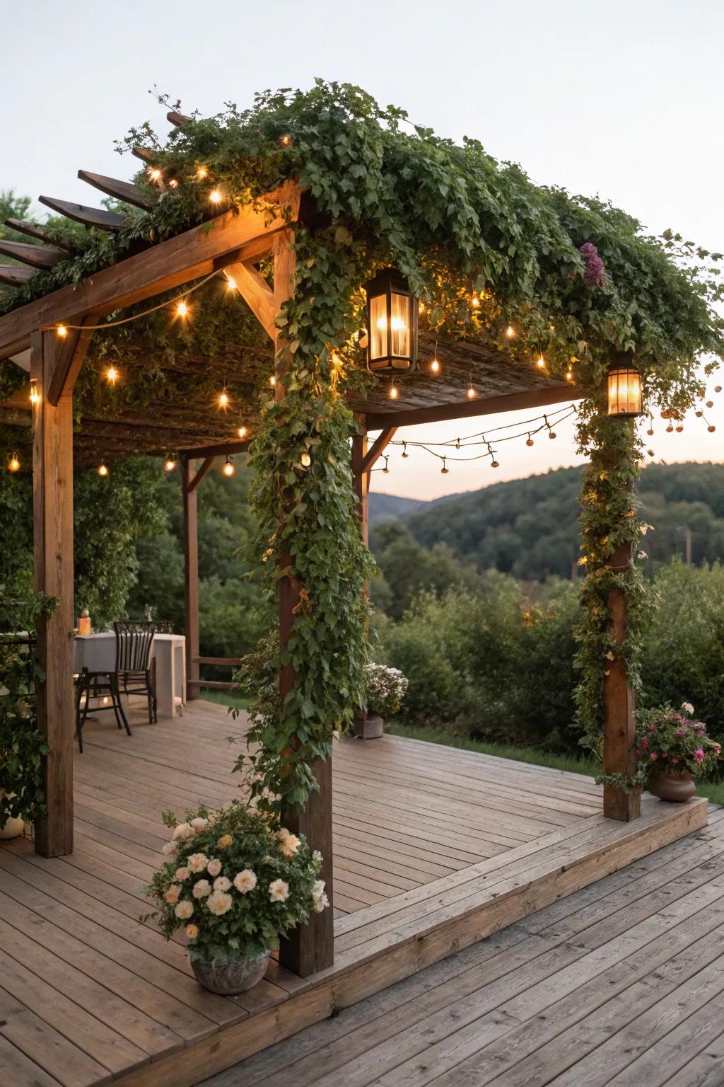 A nature-inspired timber covering that integrates attractively with its outdoor setting.