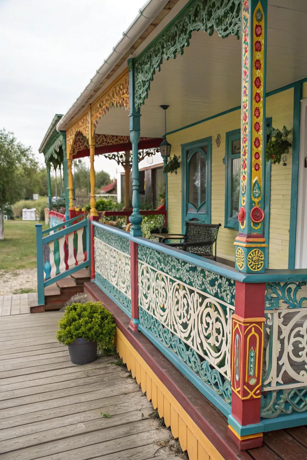 Ornamental railings add personality and safety to your porch space.