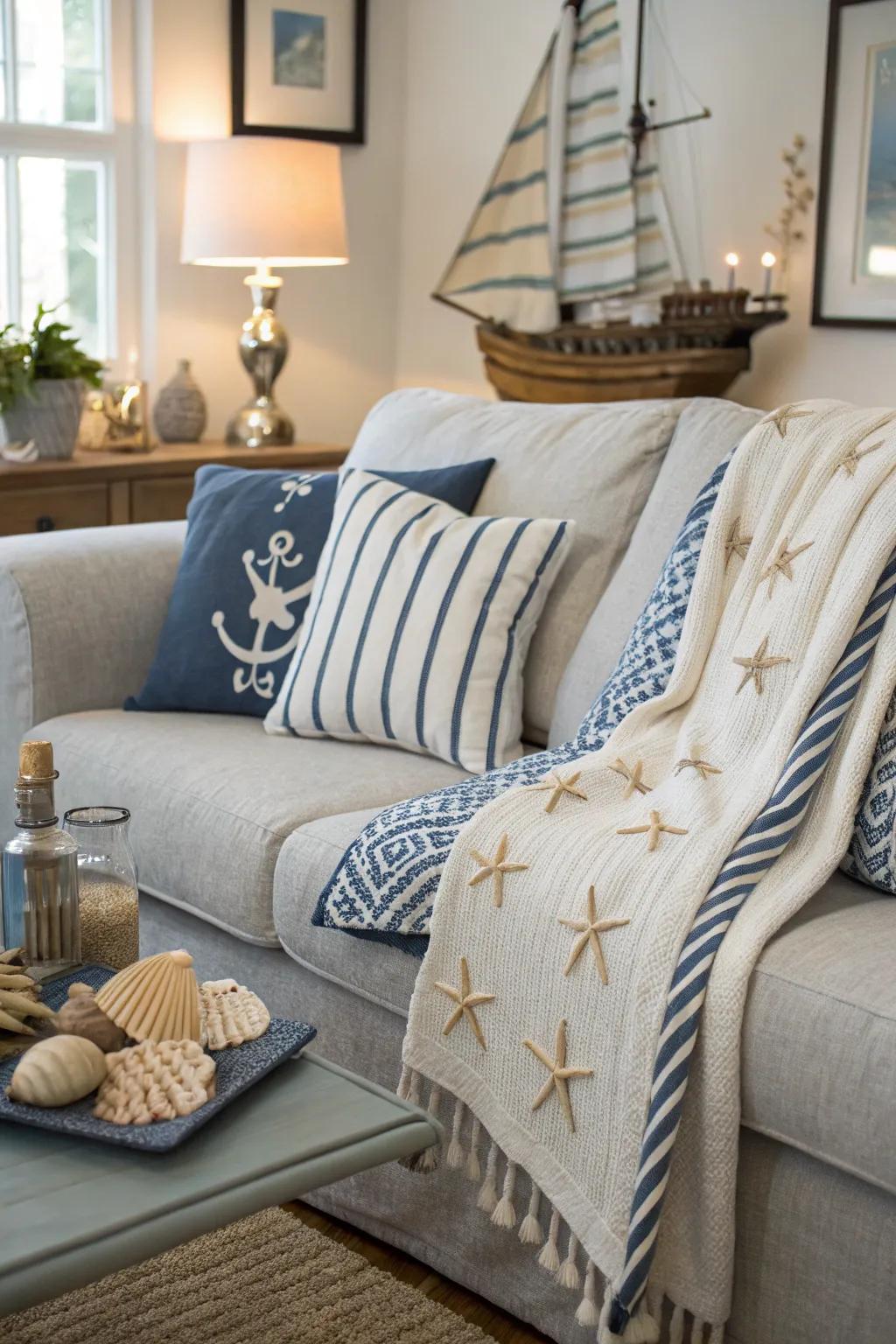 Linens that contribute a subtle, cruise ship-like detail.