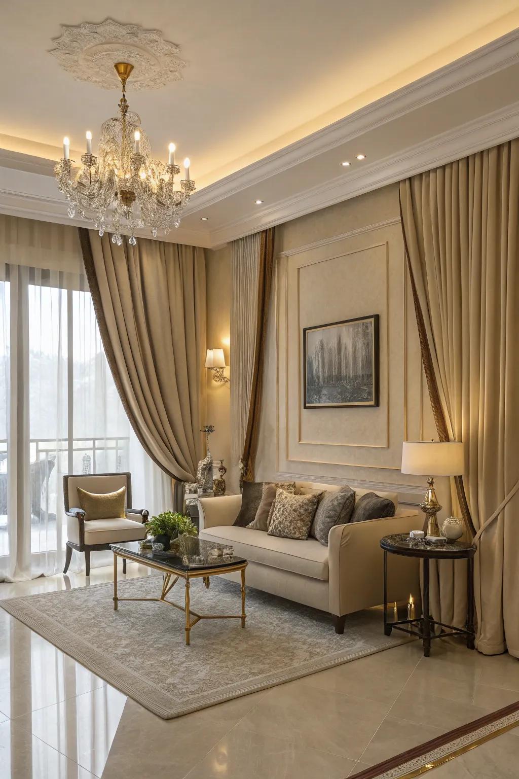 Neutral window coverings offer timeless elegance and versatility.