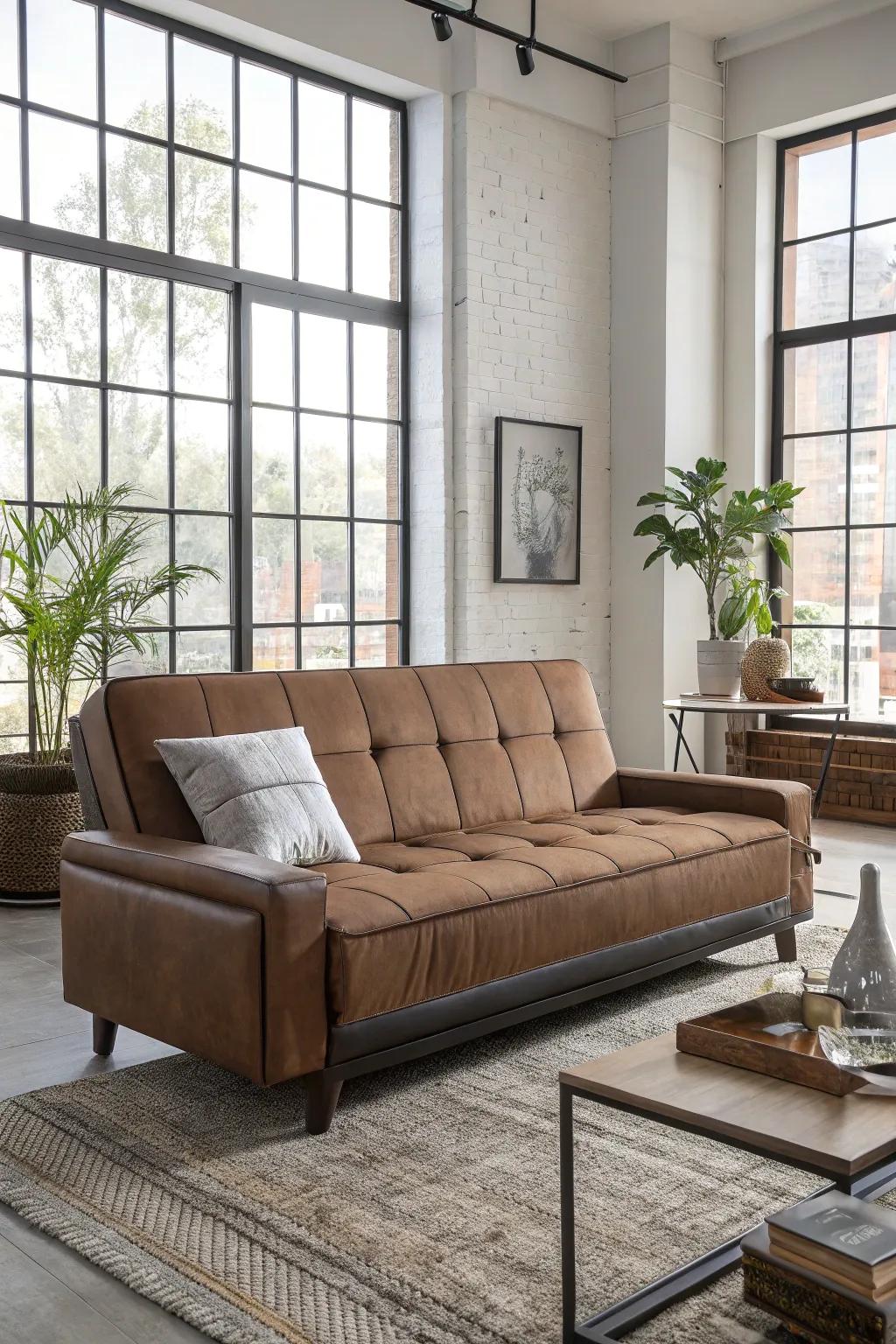 Convertible sofa bed offering both style and practical use