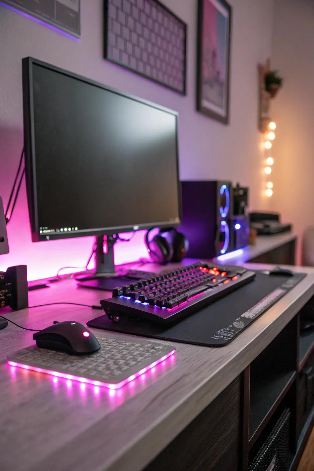 Subtle lighting adds a dynamic touch to your PC setup.