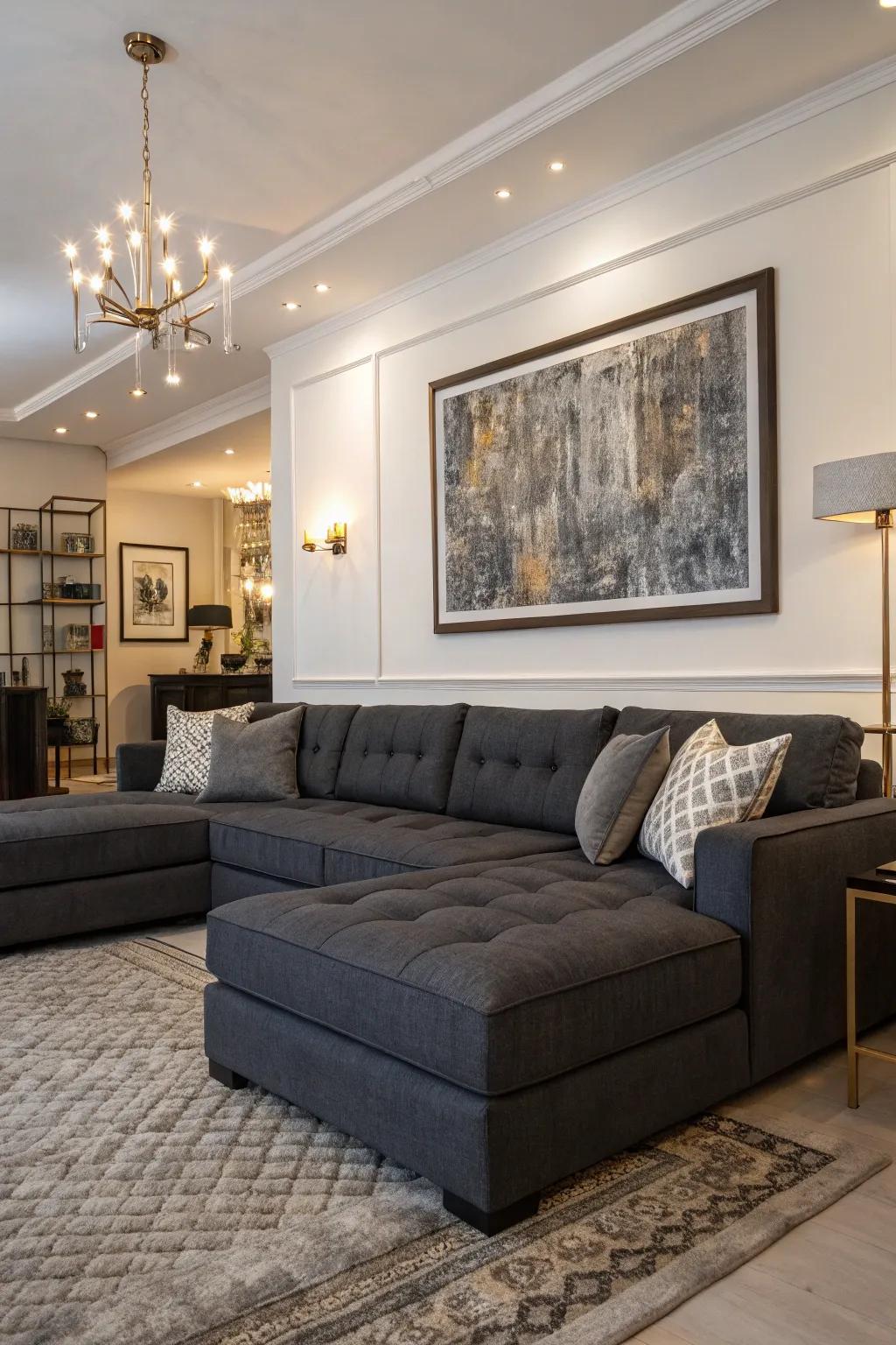 Art displays add character to your living room.