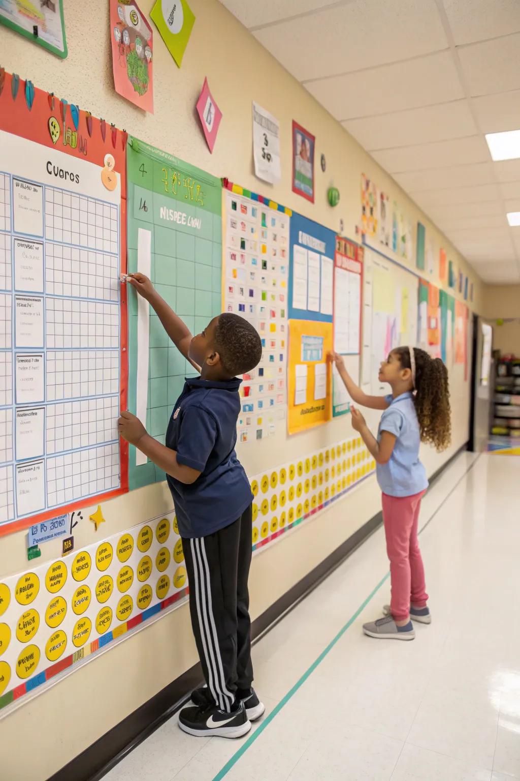 A progress showcase showcasing areas for individualized aim-setting for learners.