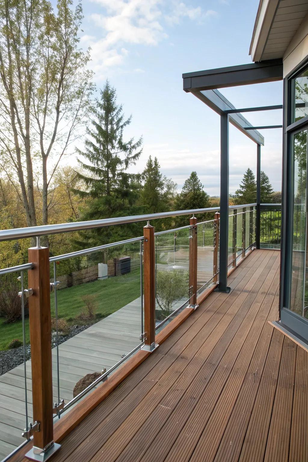 Blended materials deliver a noteworthy and trendy visual.