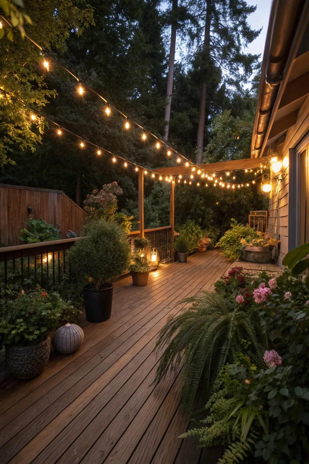 Charming illumination produces a stunning ambiance.