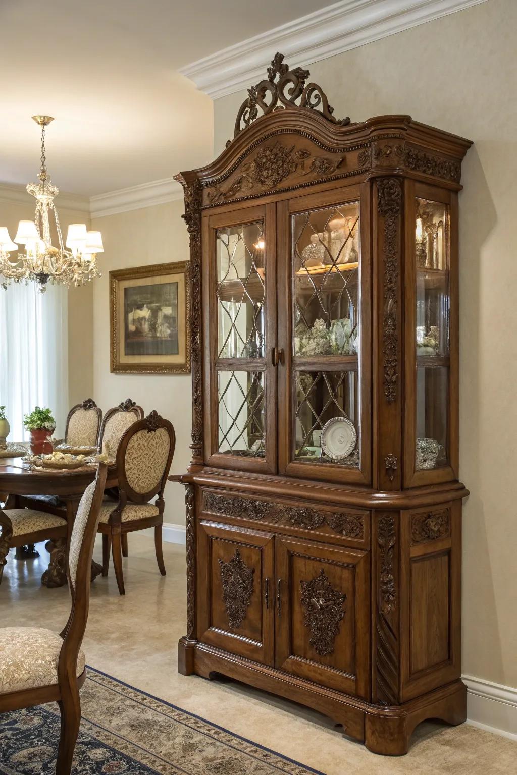 Bring a touch of history with an antique display.