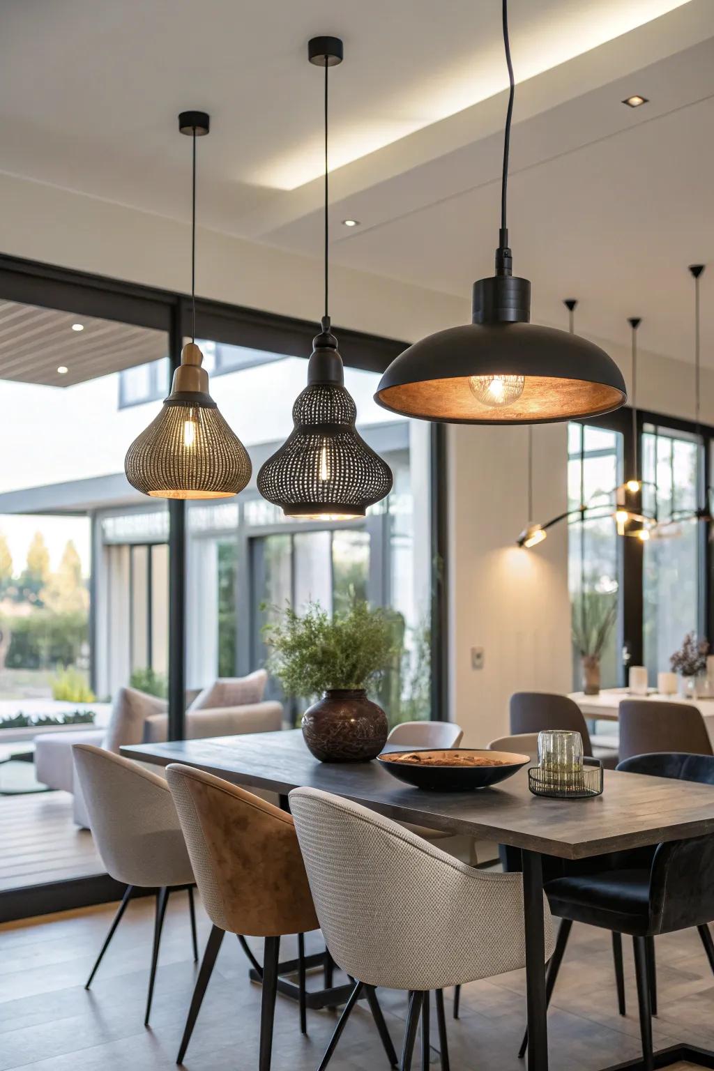 Lighting that easily goes from work to relaxation.