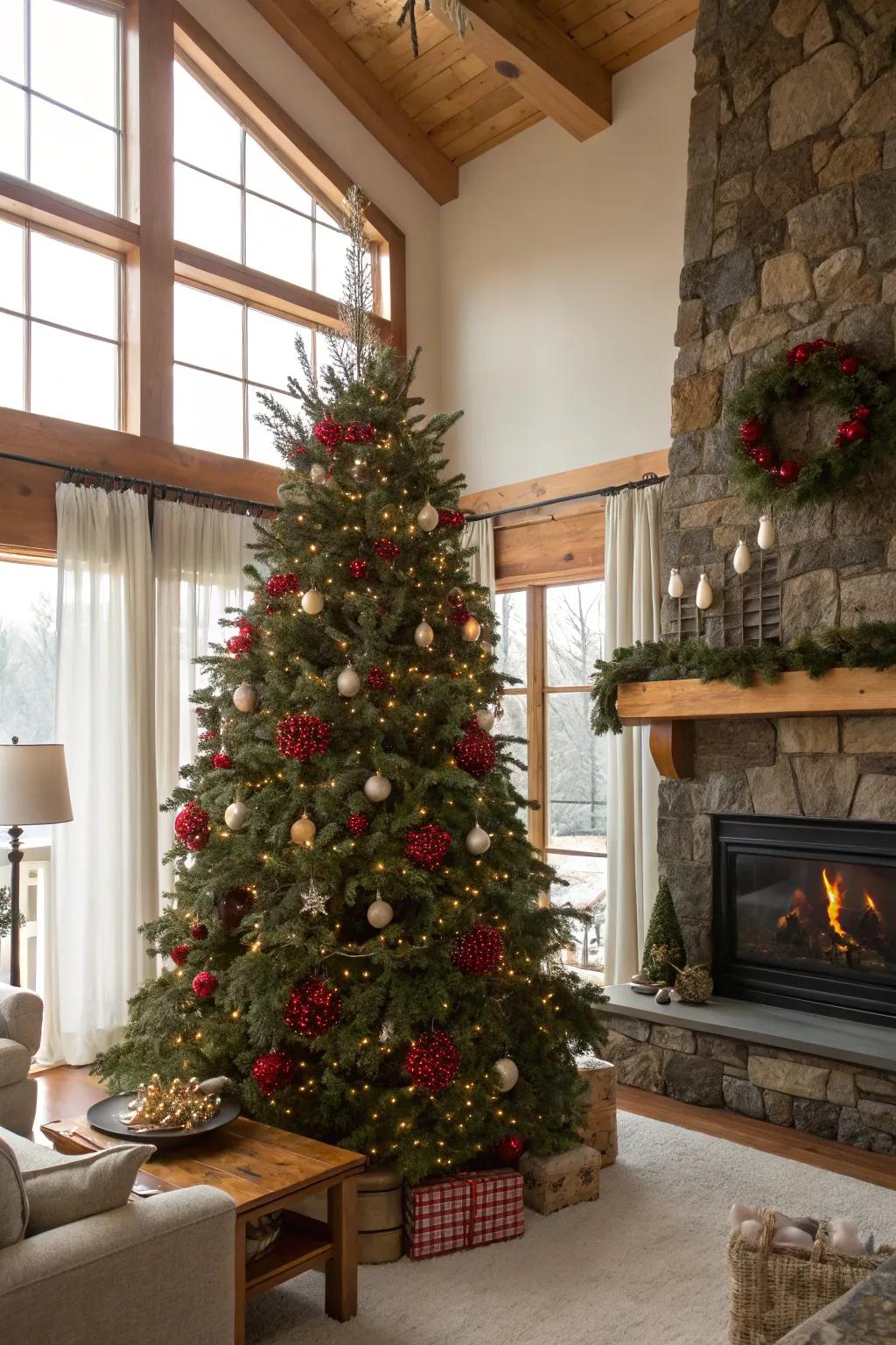 Earthy-inspired berry branch topper.