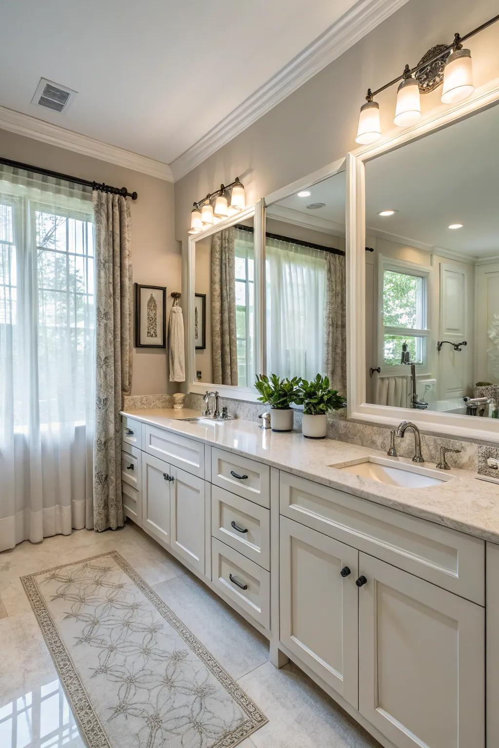 Practical design featuring ample storage and counter space.