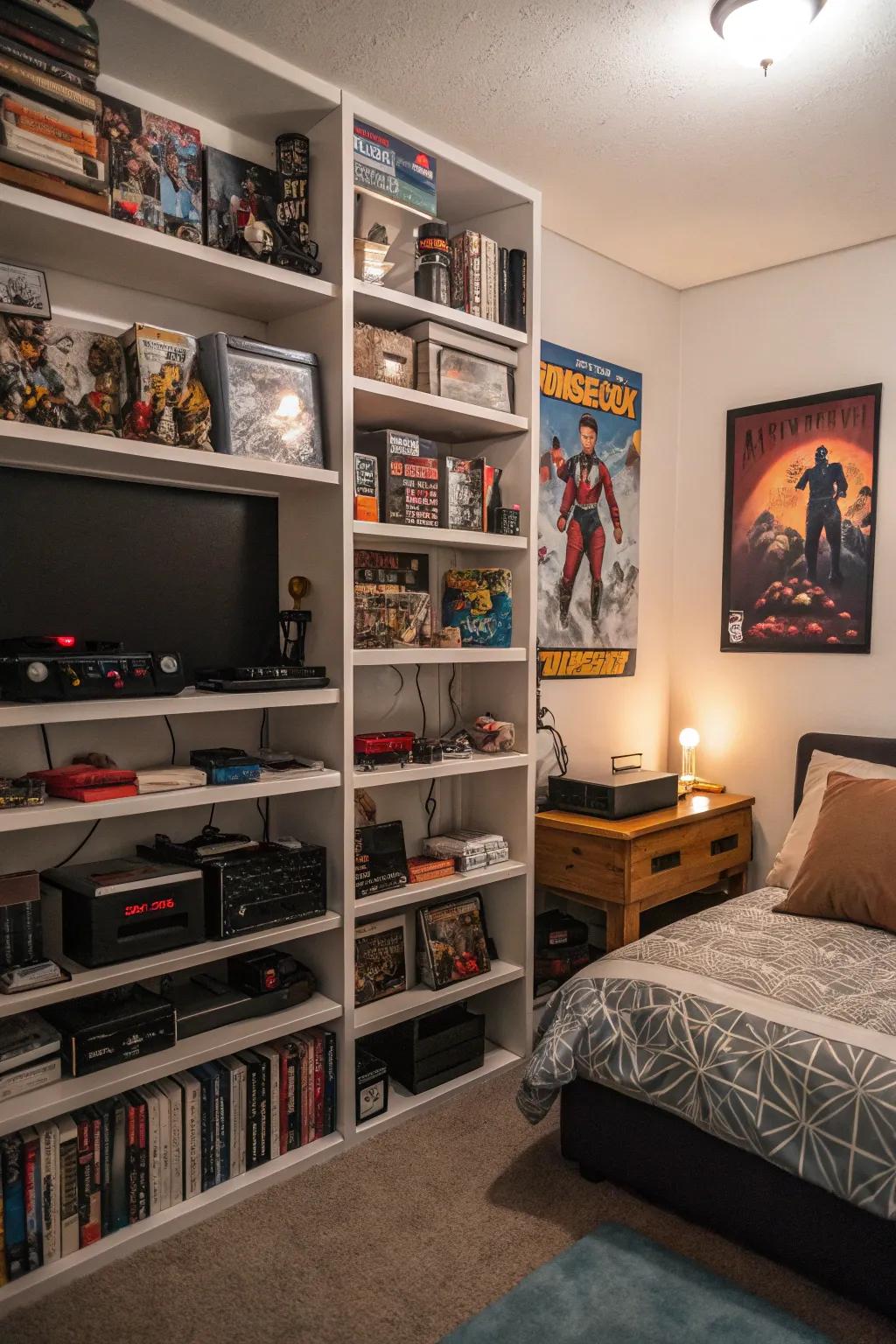 Personal memorabilia makes your gaming room distinctly yours.