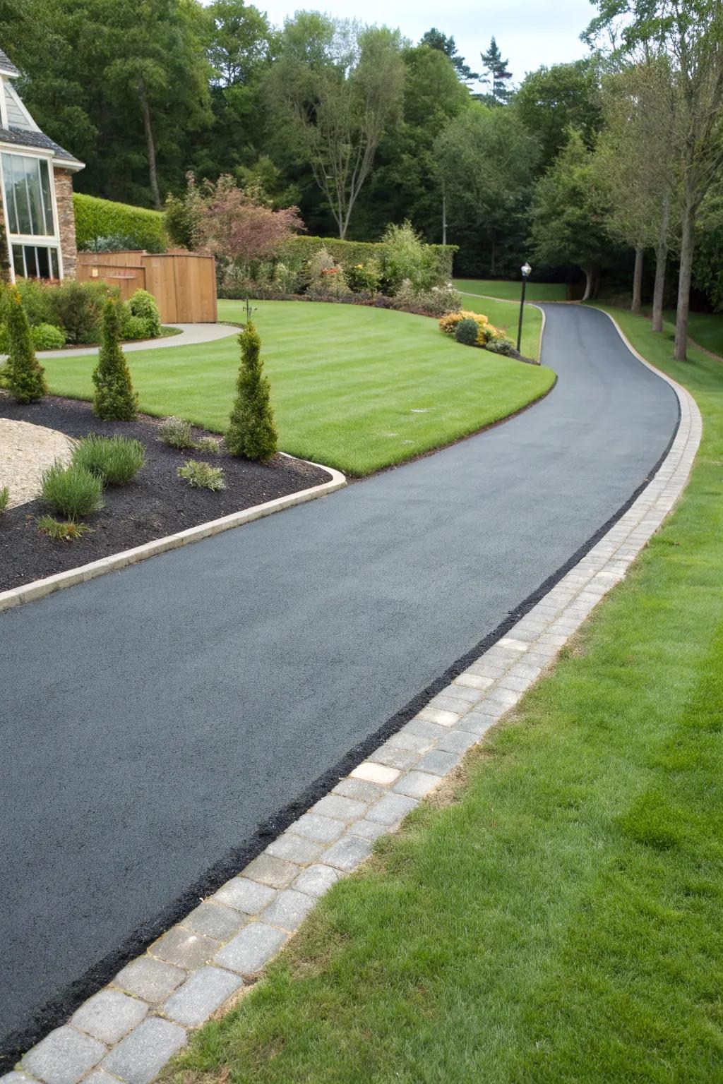 Asphalt extensions provide a smooth, strong surface.