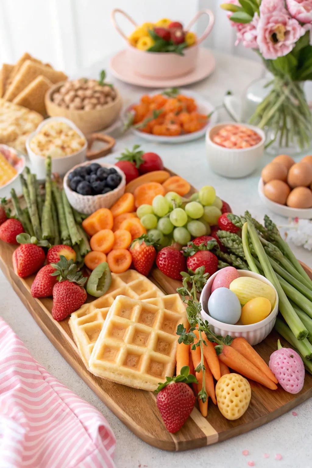 An energetic Easter brunch showcase pleases both sight and palate.