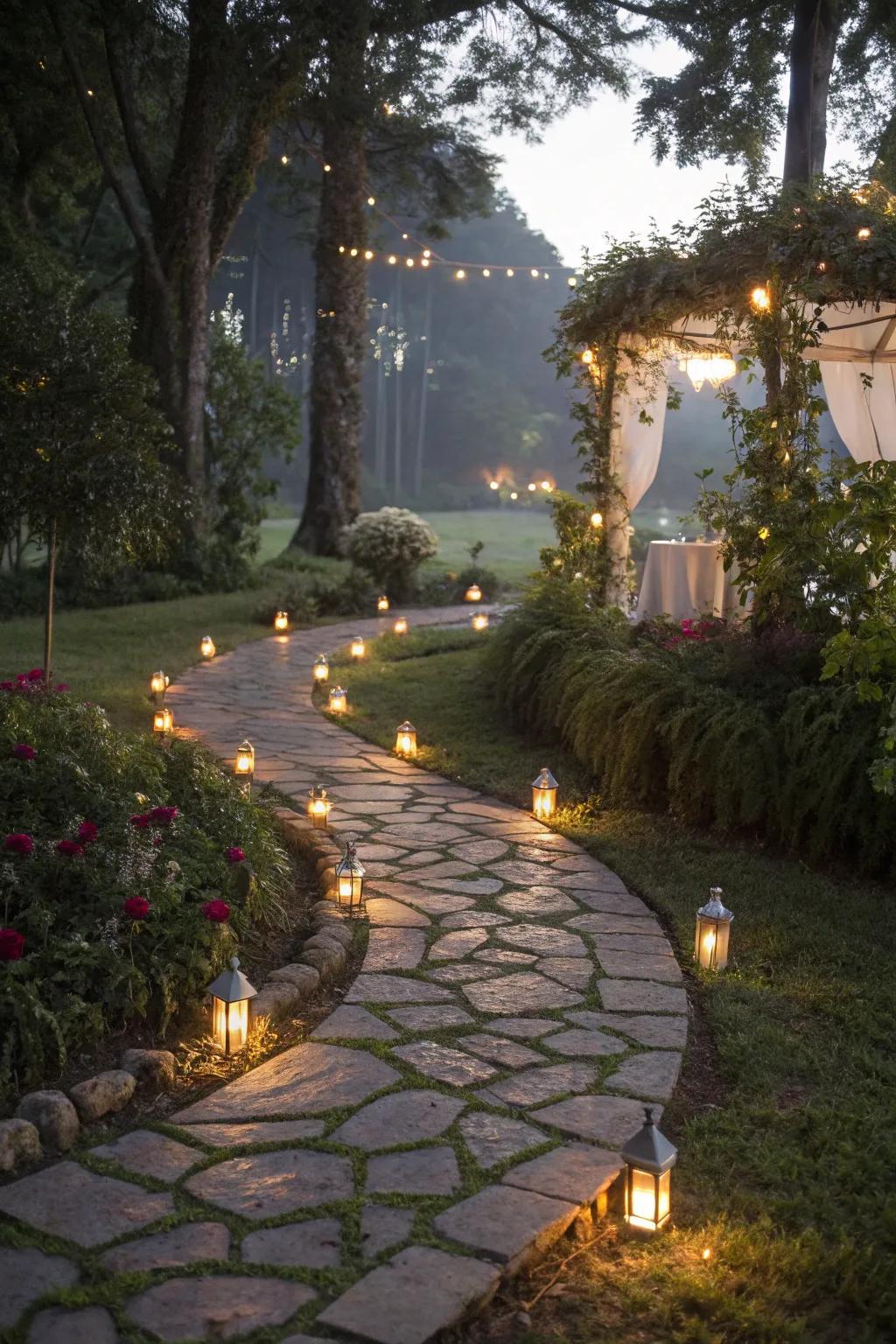 Enchanted routes lead attendees through your enchanted garden.