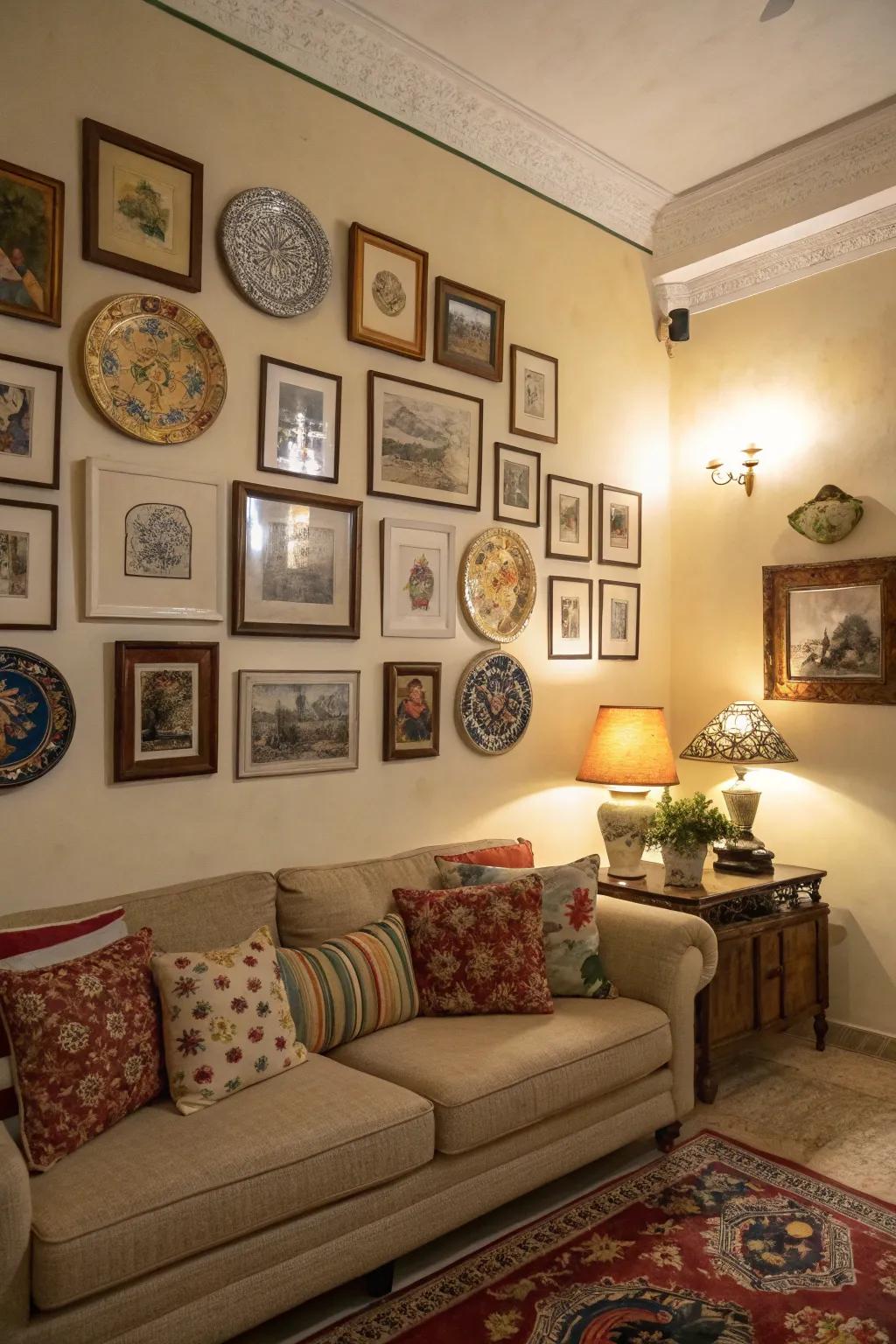 Wall art injects persona and intrigue.