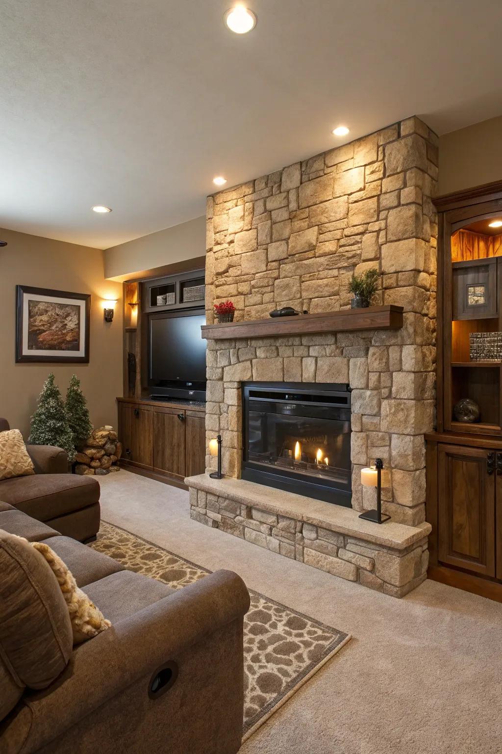 Striking beauty: The charm of simulated stone.