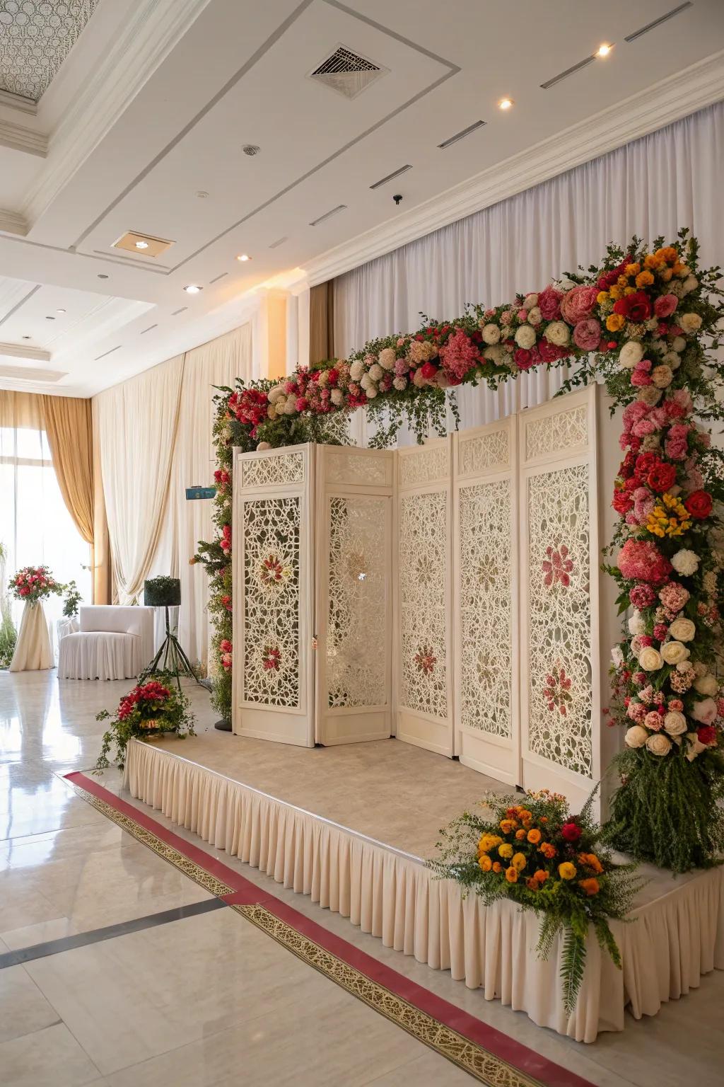 Inventive decor panels make striking focal points.