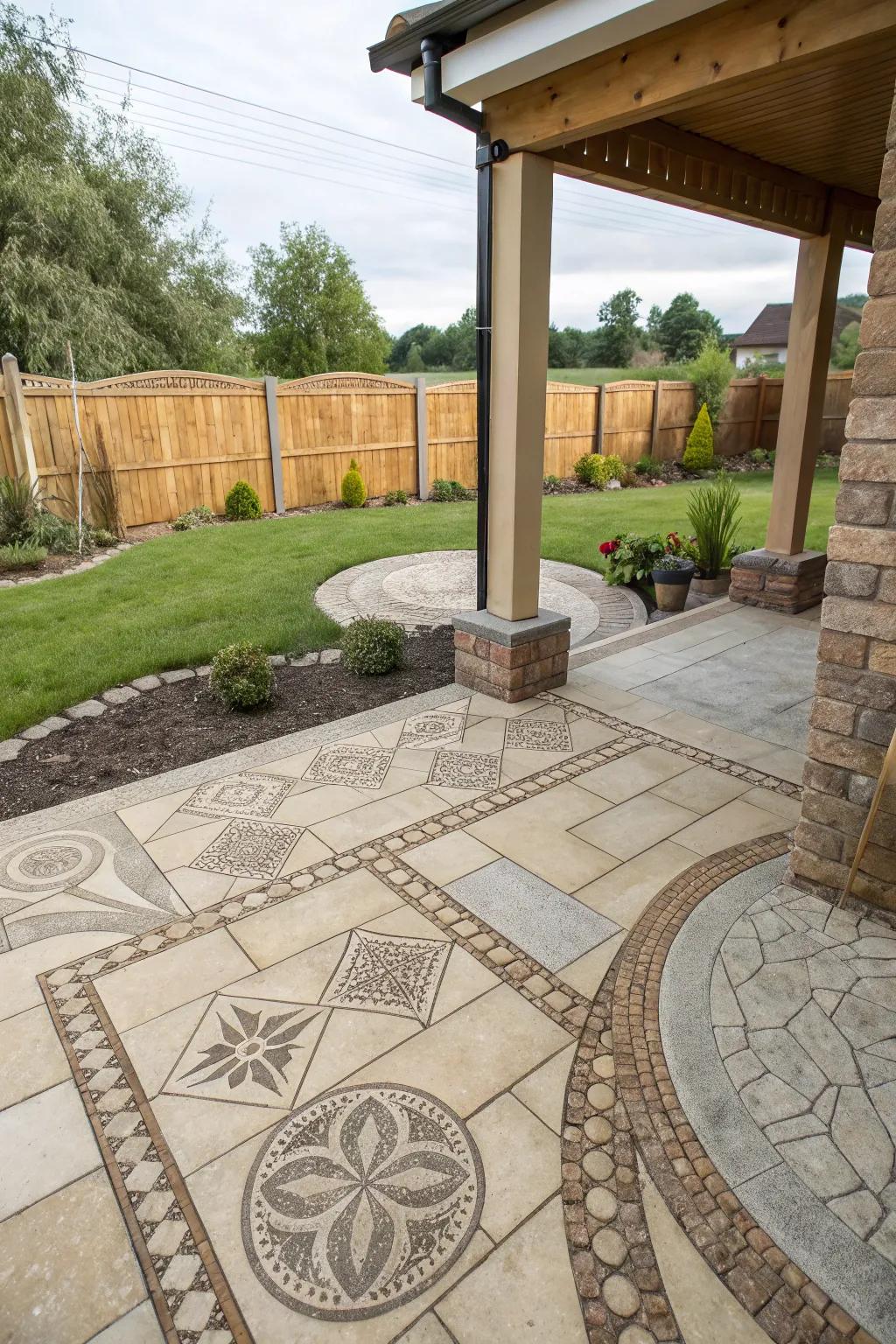 Revitalize your patio with elegant and robust stone pavers.