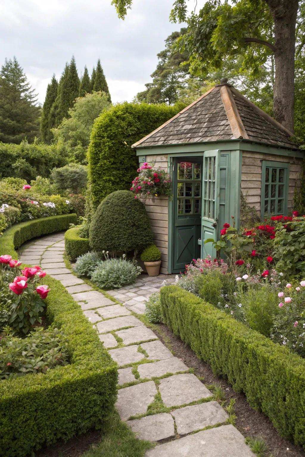 An inviting entryway turns your shed into a welcoming space.