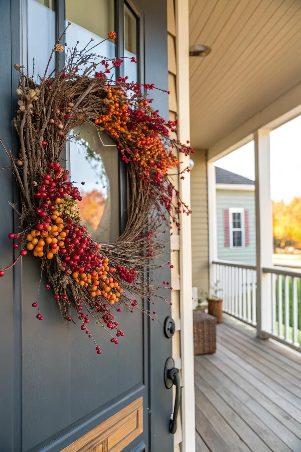 Give guests a warm welcome with a delightful handmade wreath.