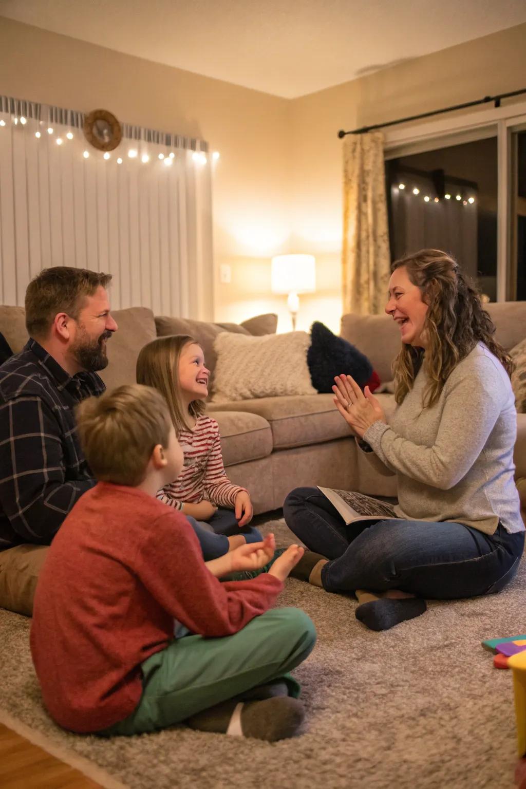 Engaging storytelling games develop shared narratives and memorable occasions.