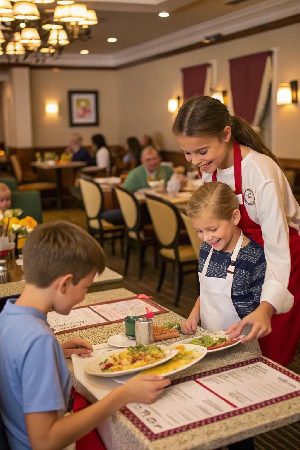A delightful home restaurant run by the kids.