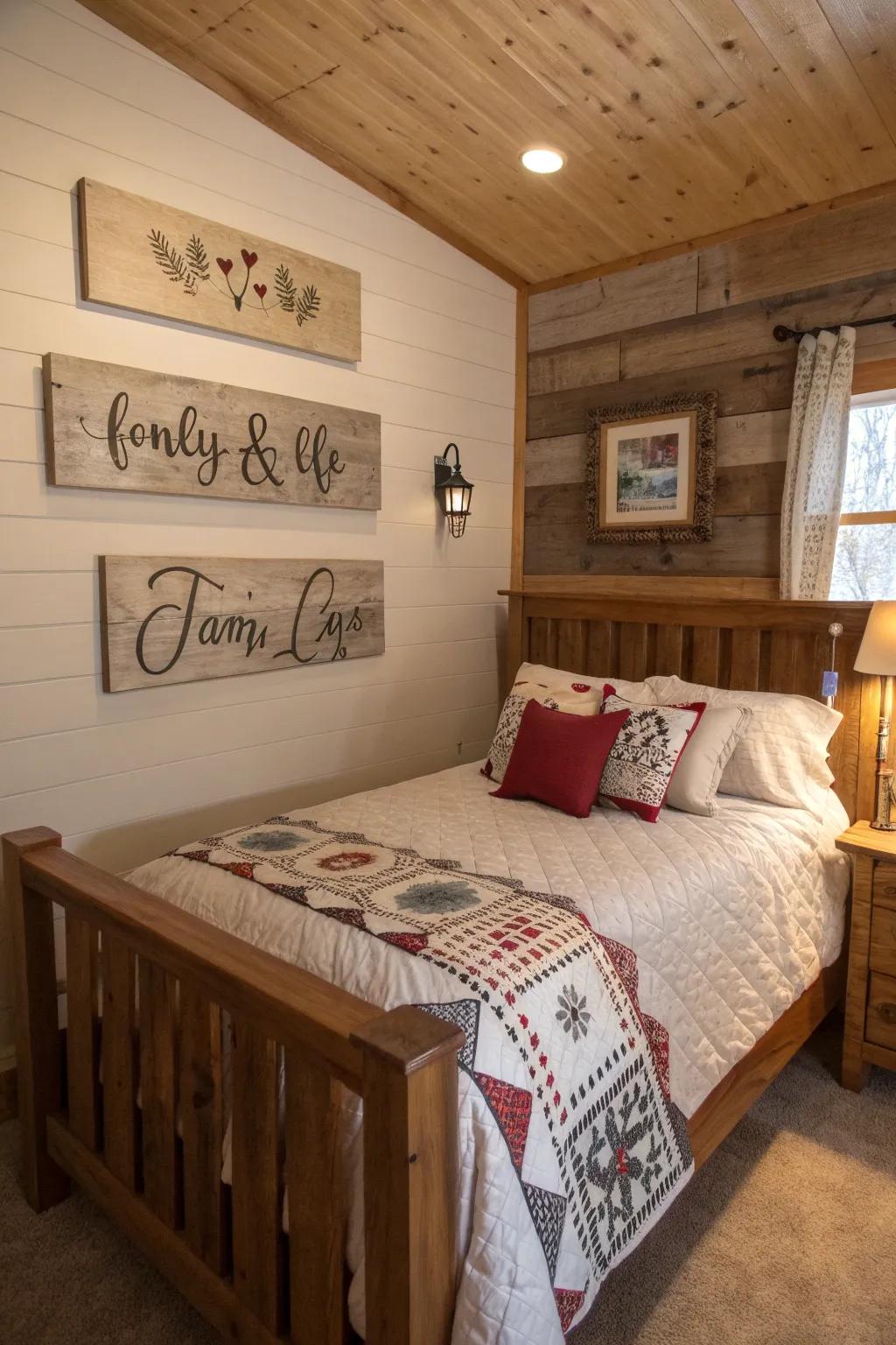 Country signs introduce a personal charm.
