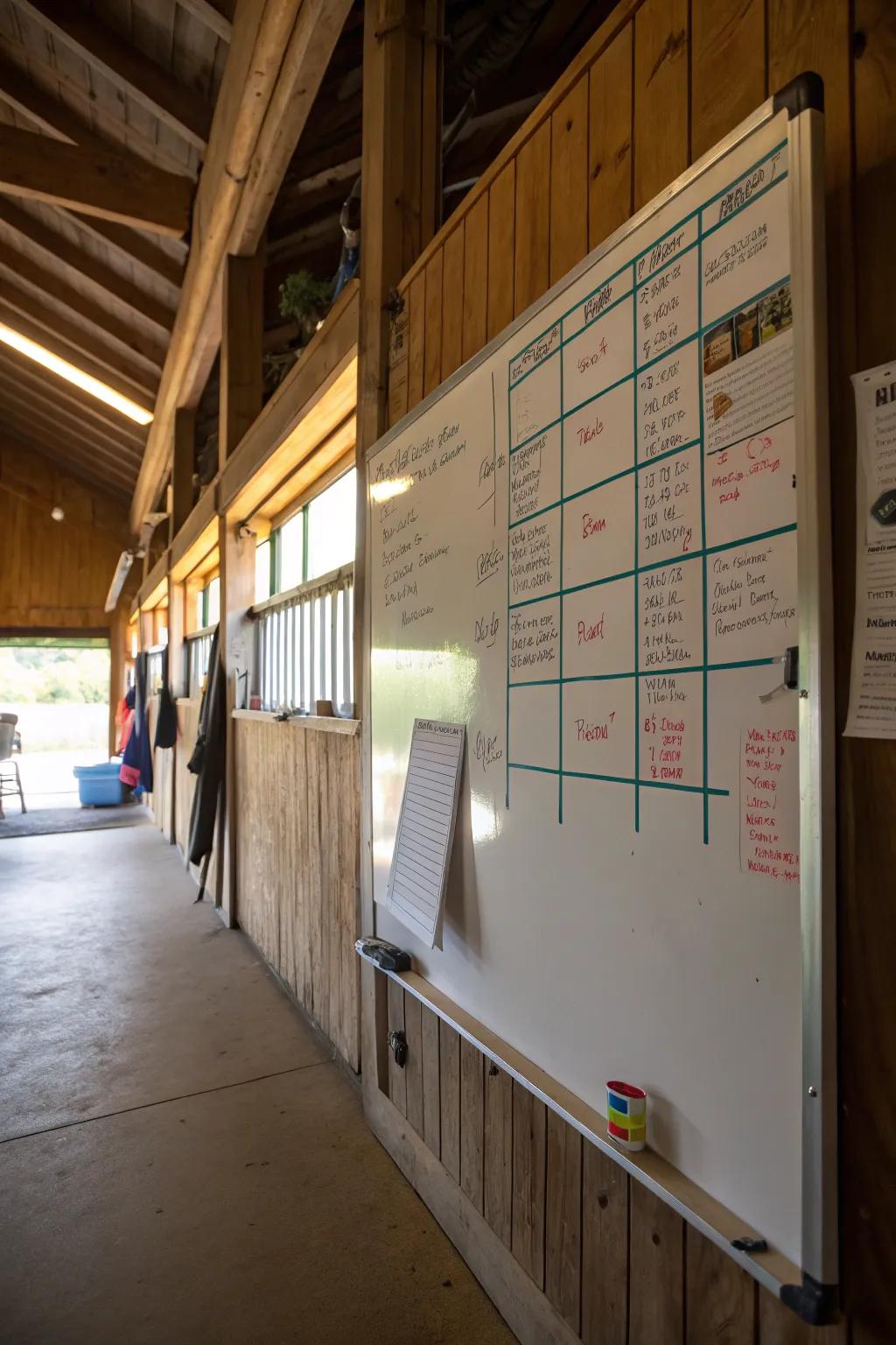 Keep important information visible with a useful whiteboard.