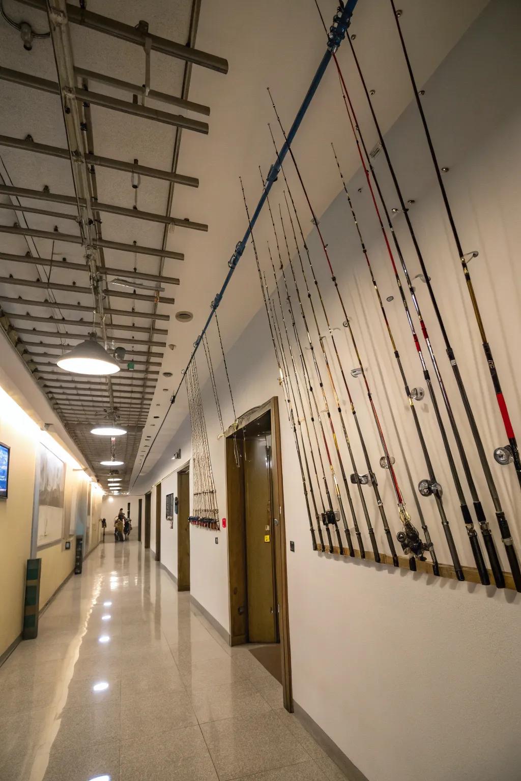 Create a cozy feel with above-ground angling pole displays.