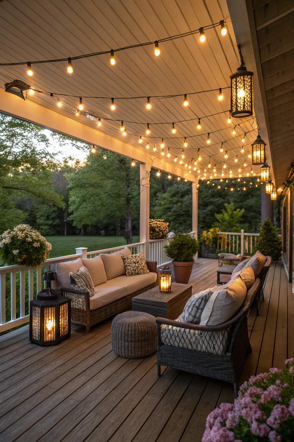 Define the ambiance with mesmerizing lighting features.