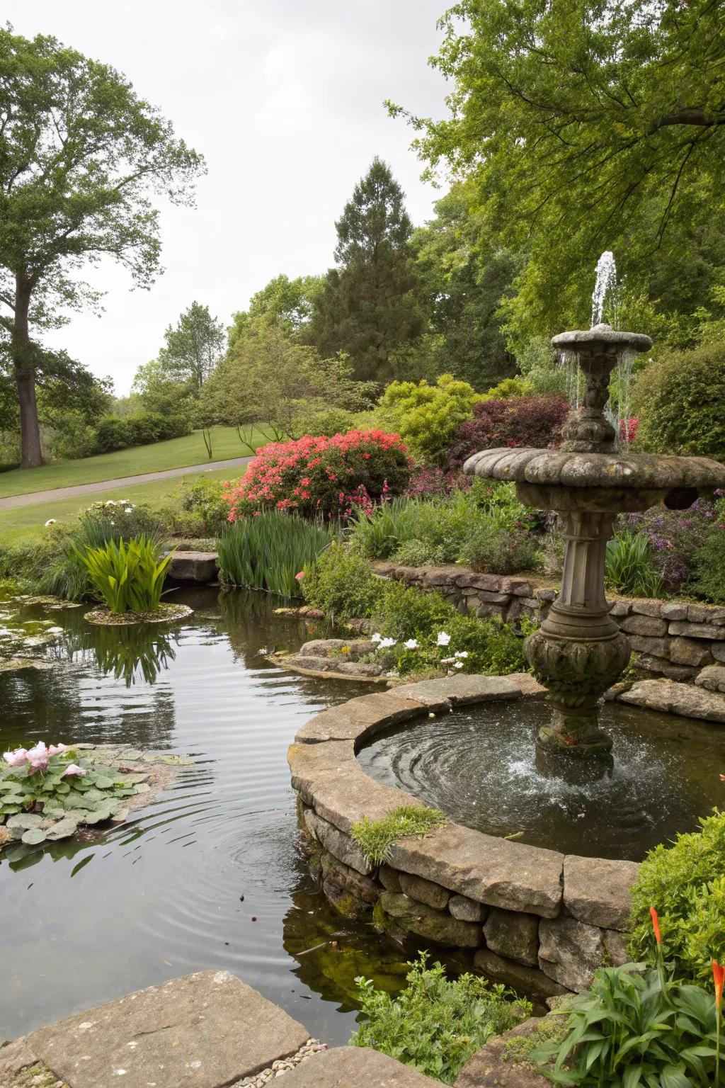 Water features bring calmness and draw creatures to your garden space.
