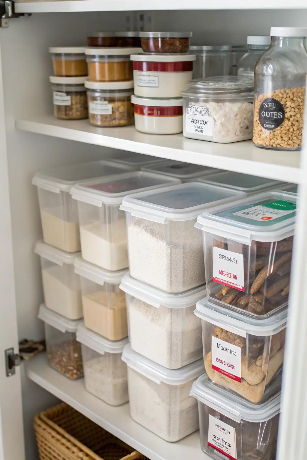 Up stacking boxes help make space better while keeping things in order.