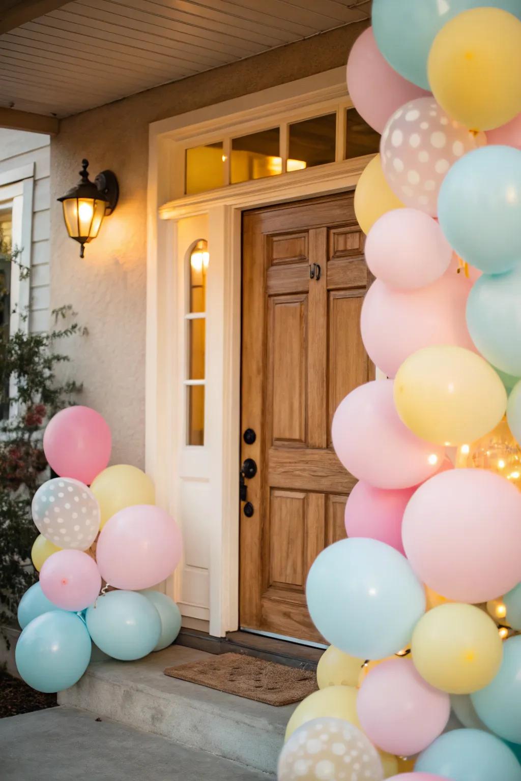 Balloon decorations include a celebratory and joyous accent to your wedding's doorway.