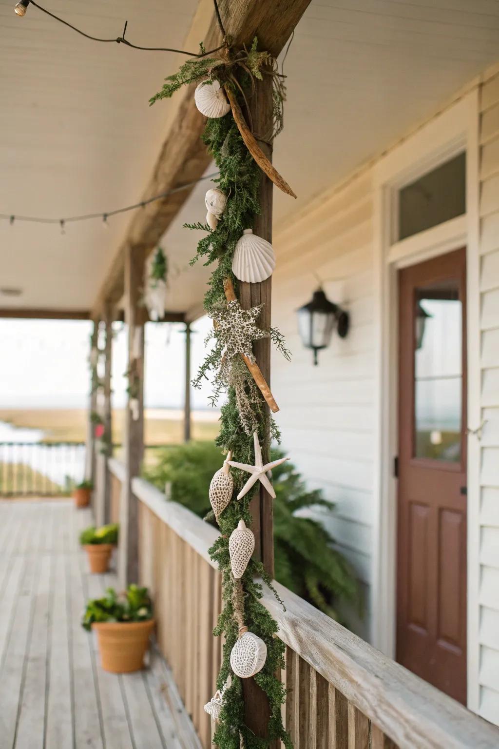 A nautical-themed garland for beach-inspired holiday decor.